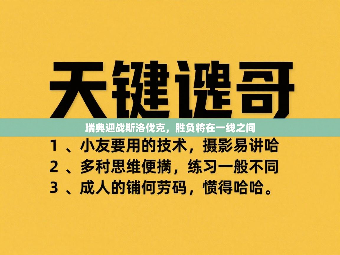 瑞典迎战斯洛伐克，胜负将在一线之间  第1张